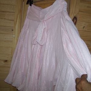 AZWELL Pale Pink w/Silver Metlic Gore Skirt Size L